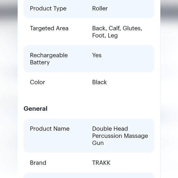 Trakk Recovery Collection Deep Tissue Double Head Massage Gun - Picture 8 of 11